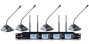 

Bolymic Brand New UHF 4 Channels microfoon Desktop Wireless Conference Gooseneck Microphone System