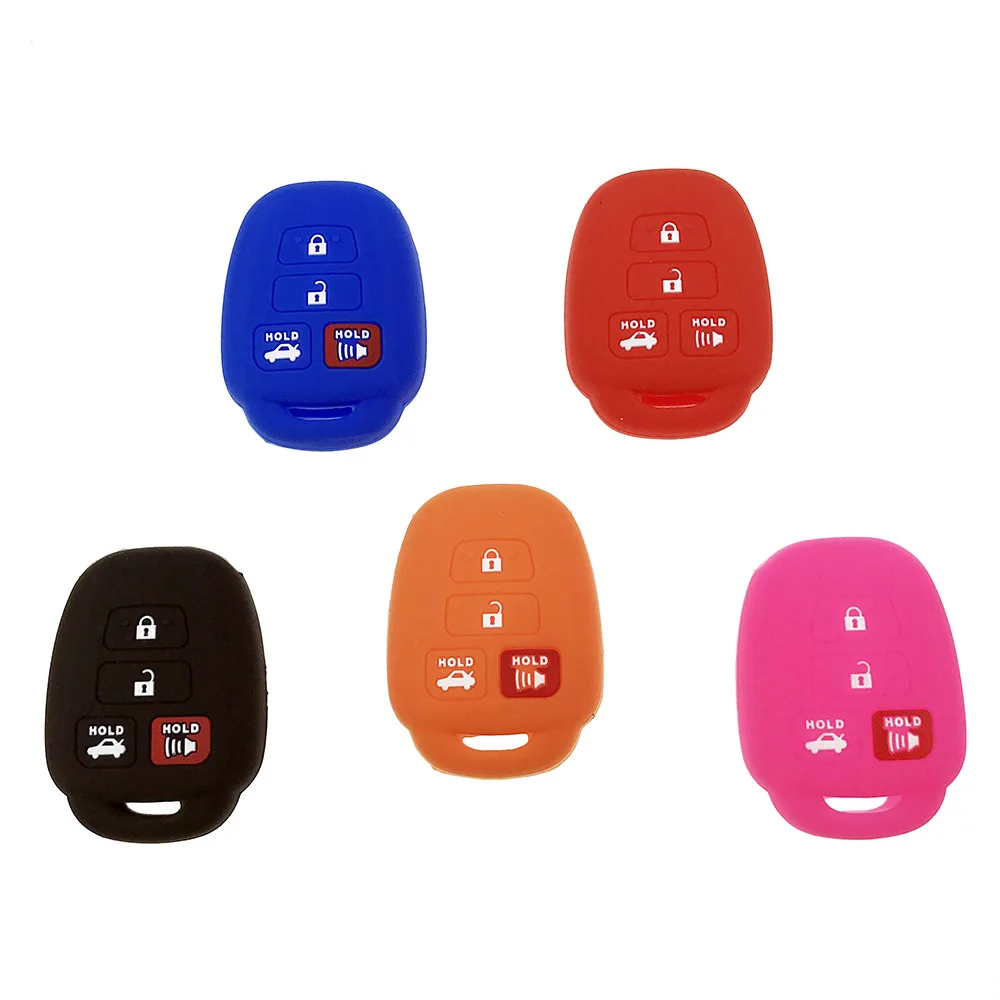

Key Case Cover Holder For Toyota CAMRY Silicone Automobile Key Cover Shell Holder For Toyota Corolla Auto Decoration Accessories