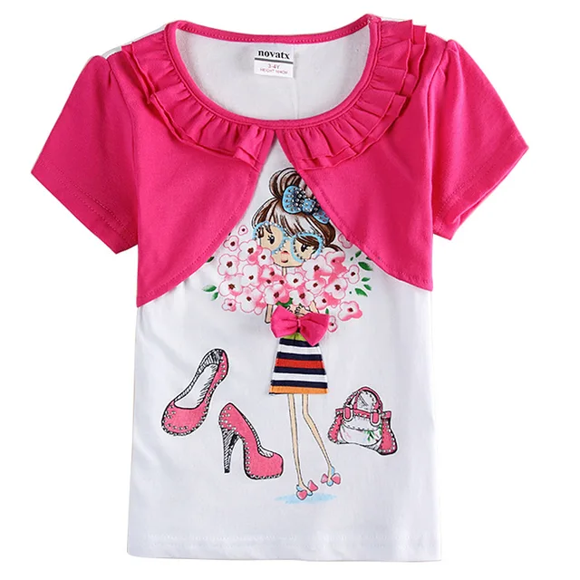 brand girl t shirt,rose red white kids t shirt,children t ...
