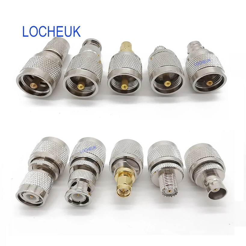 Набор мини адаптеров UHF PL259 SO239 для SMA/BNC/MCX/FME/F/TNC/Mini RF коаксиальный радиоприемник 20