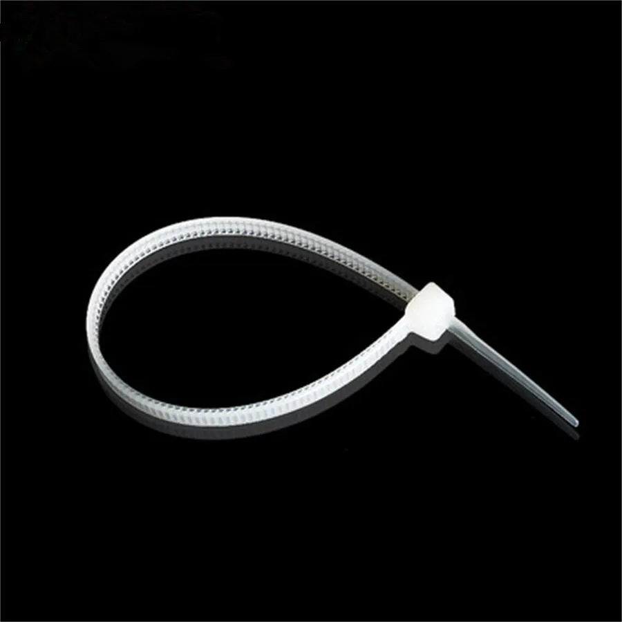 5X200mm self locking nylon strip band tie 0.2''X7.9'' white or black