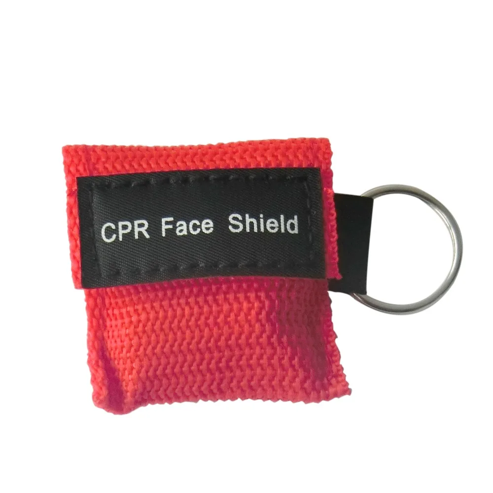 

Wholesale 1000Pcs CPR Face CPR Mask With Red Nylon Bag First Aid Resuscitator Mask Key Ring First Aid Rescue Kit For Emergency