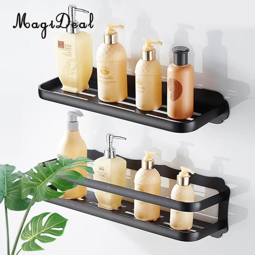 Home Decorative Multipurpose Wall Mounted Storage Rack Kitchen Double Shelf - Aluminium Alloy Cabinet and Counter Organizer