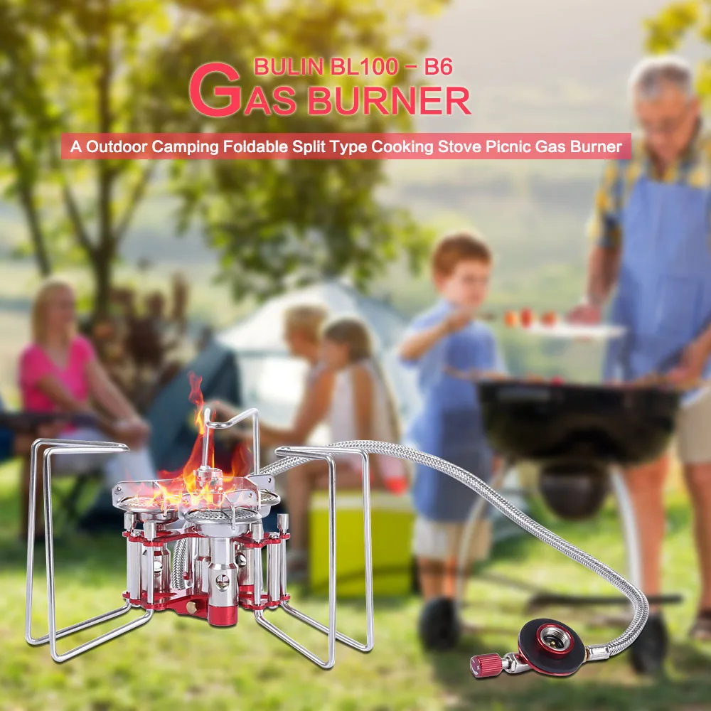 

BULIN BL100 - B6 - A Mini Outdoor Stove Camping Foldable Split Type Cooking Gas Stove Picnic Gas Burner With Pouch Easy to Carry