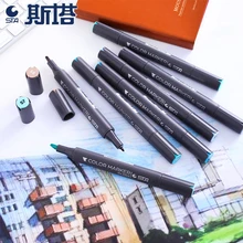 STA3203 48 Цвет художественный маркер-двухголовой спиртовые чернила фломастер для скетчей для искусства раскрашивания Набор для рисования скетчей товары для рукоделия маркеры