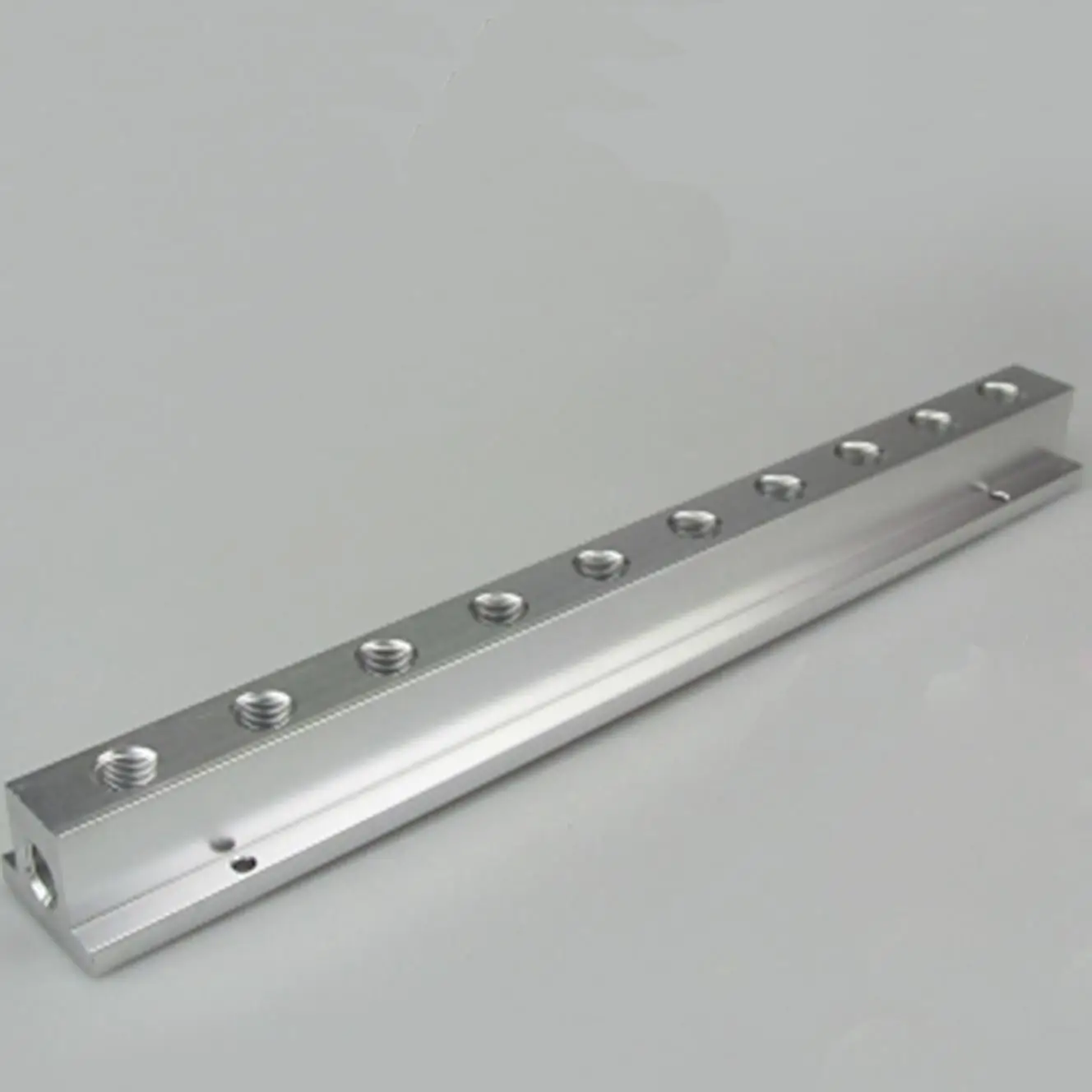 1/4" BSP Female 10 Way Solid Aluminum T Shape Air Manifold Block
