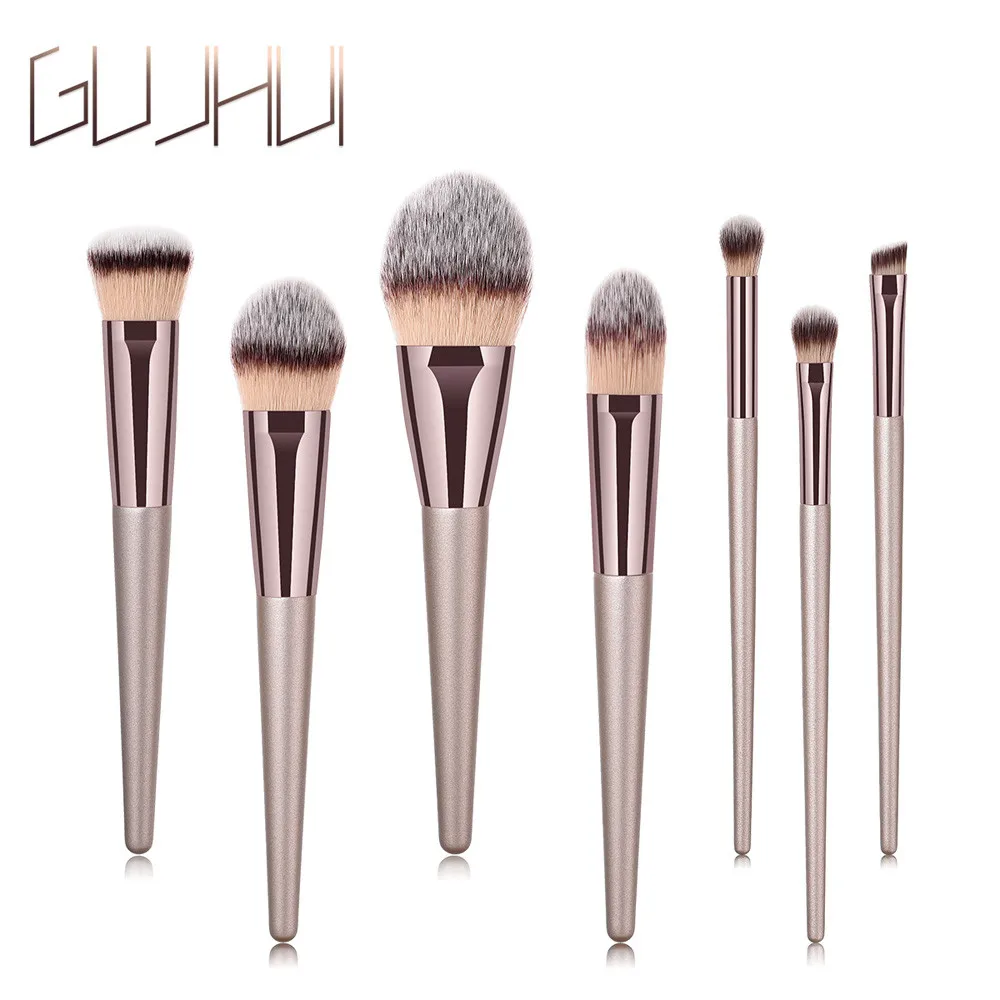 

2019 Makeup Brushes Unicorn Set 7PCS Wooden Foundation Cosmetic Eyebrow Eyeshadow Brush Makeup Brush Sets Tools Z3