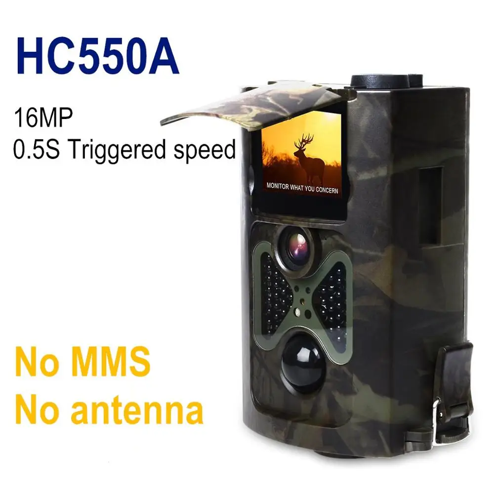 HC550M HD Trail цифровая охотничья камера MMS 16MP 0,5 S триггер GPRS GSM камера chasse HC-550M Беспроводная игровая камера foto trap - Цвет: HC550A no MMS