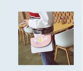 

Anime Card Captor Sakura Kinomoto Lolita Shoulder Bag PU Leather Chain Handbag Women Girl Cute Messenger Crossbody Small Bag