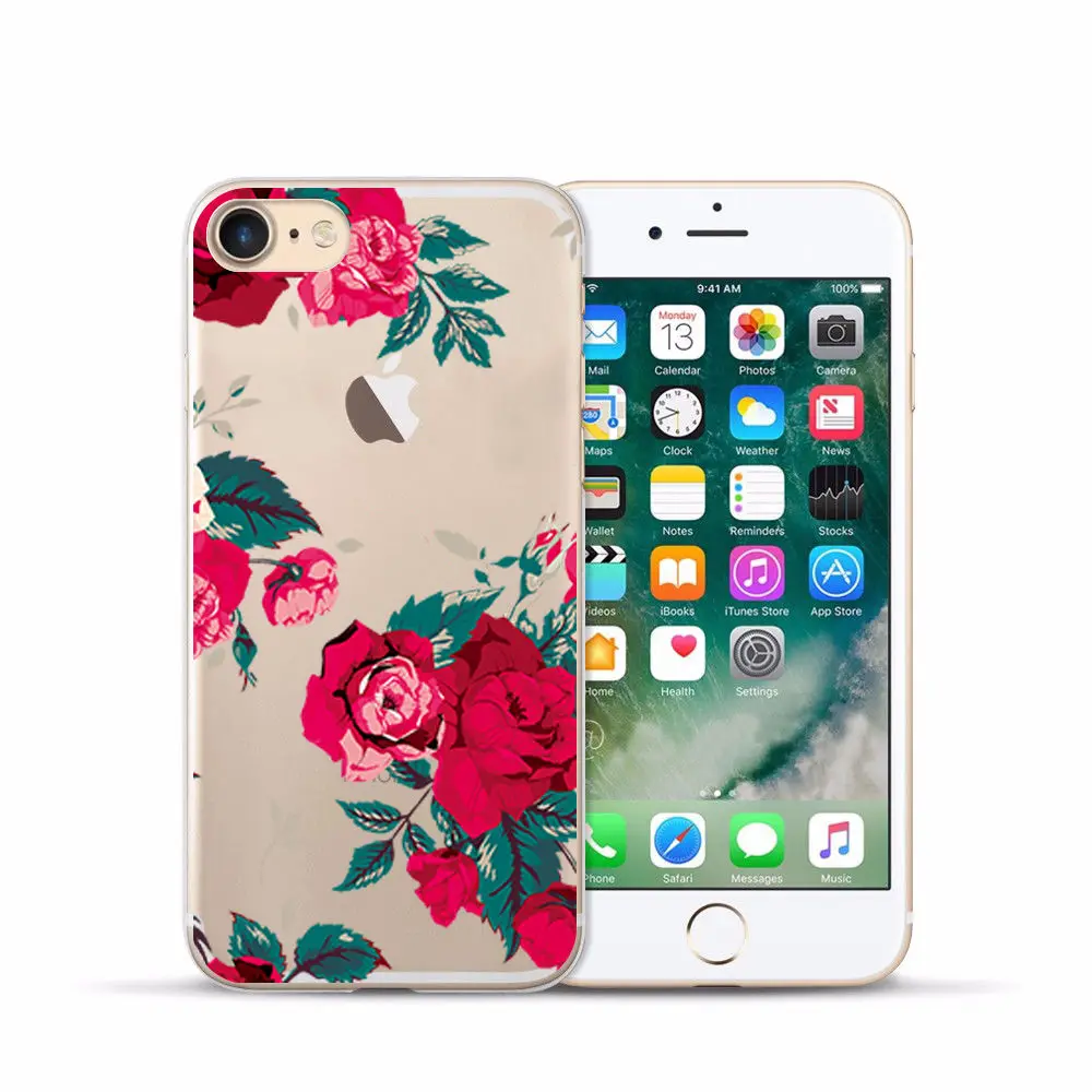 Arvin Case FOR Iphone 7 Soft Clear Protective TPU Back Cover FOR 5 5S 6 sPlus X XS Max XR Painting Silicon Cover FOR Iphone 6s (18)