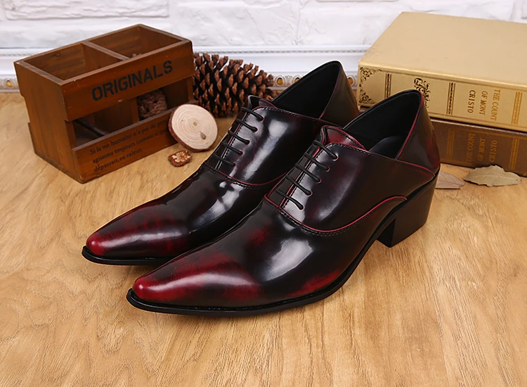 Homens Negócios Alto Apontou Lace Mens Handmade Patente Couro Salto Escondidos Clássico Sapatos Up Para Oxford Femininos De Toe Vestido HT7HA