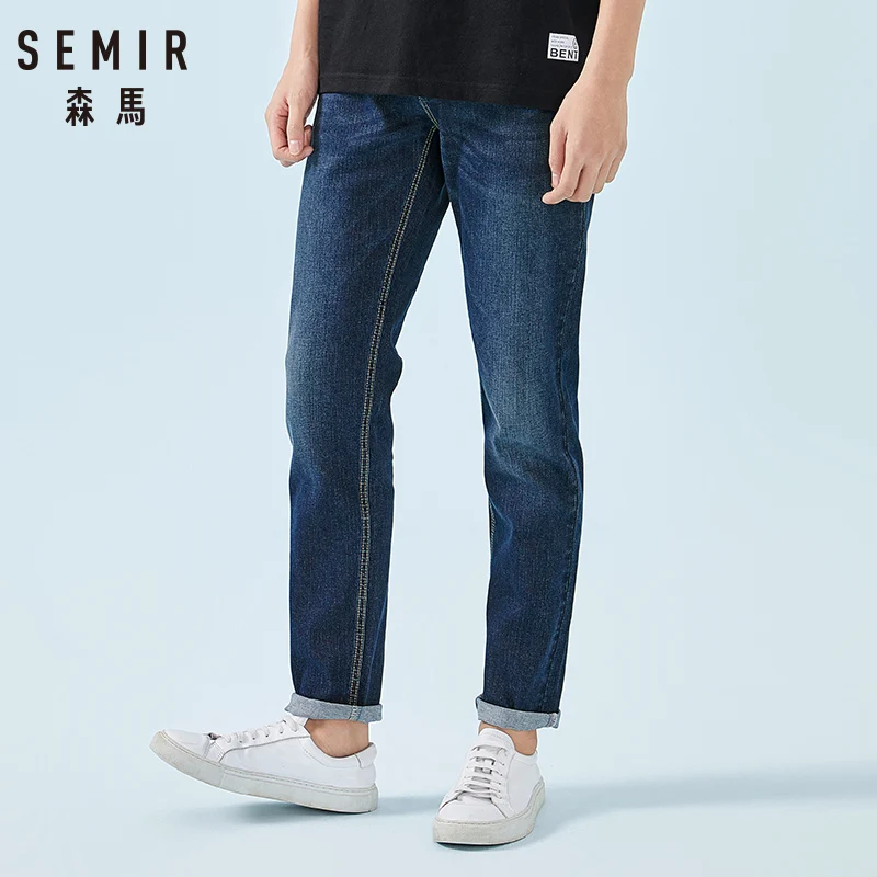 60% OFF SEMIR Retro Jeans for Men Skinny Jeans Washed Soft Cotton Slim Fit Jeans Elastic Male Classic Stylish Jeans Pants