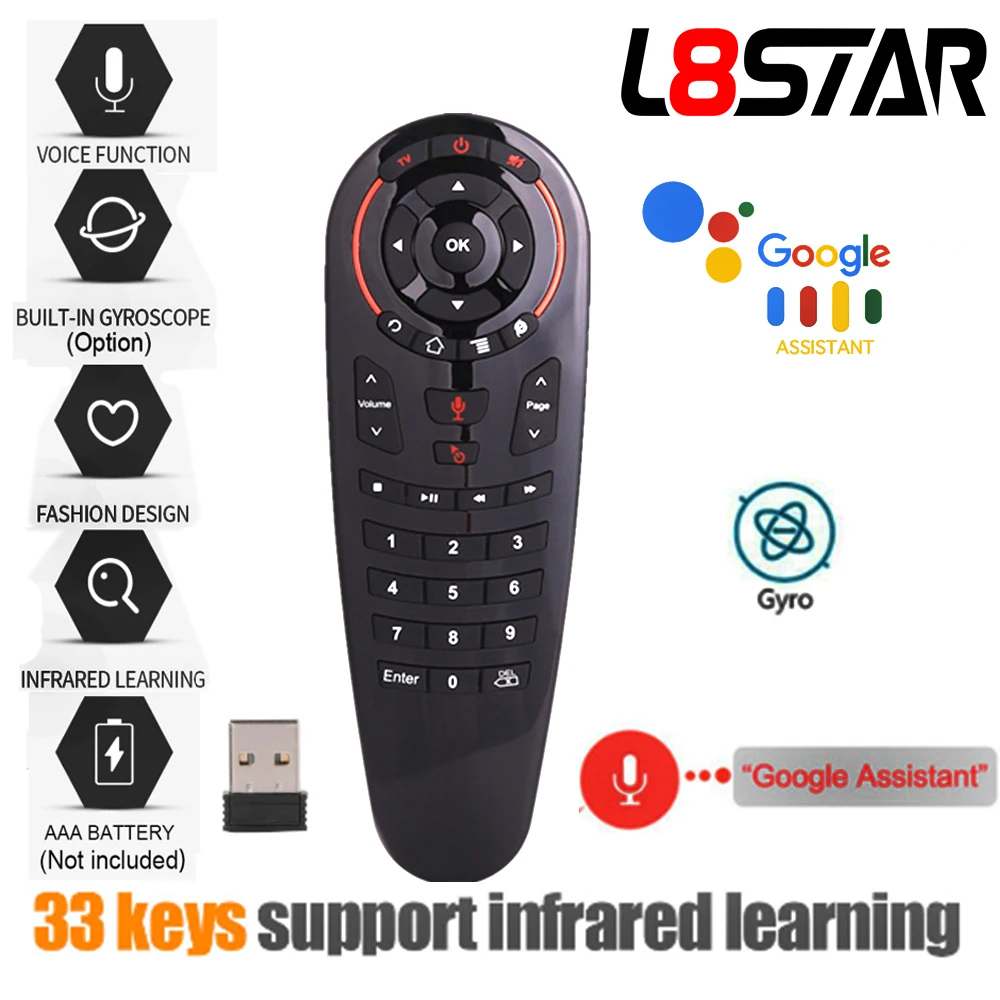 Скидка L8star G30 воздушная мышь Голосовая Удаленная программа IR RF 2,4G 433 Беспроводная клавиатура управление для Android Smart tv box G20 G10 G20s Projecto