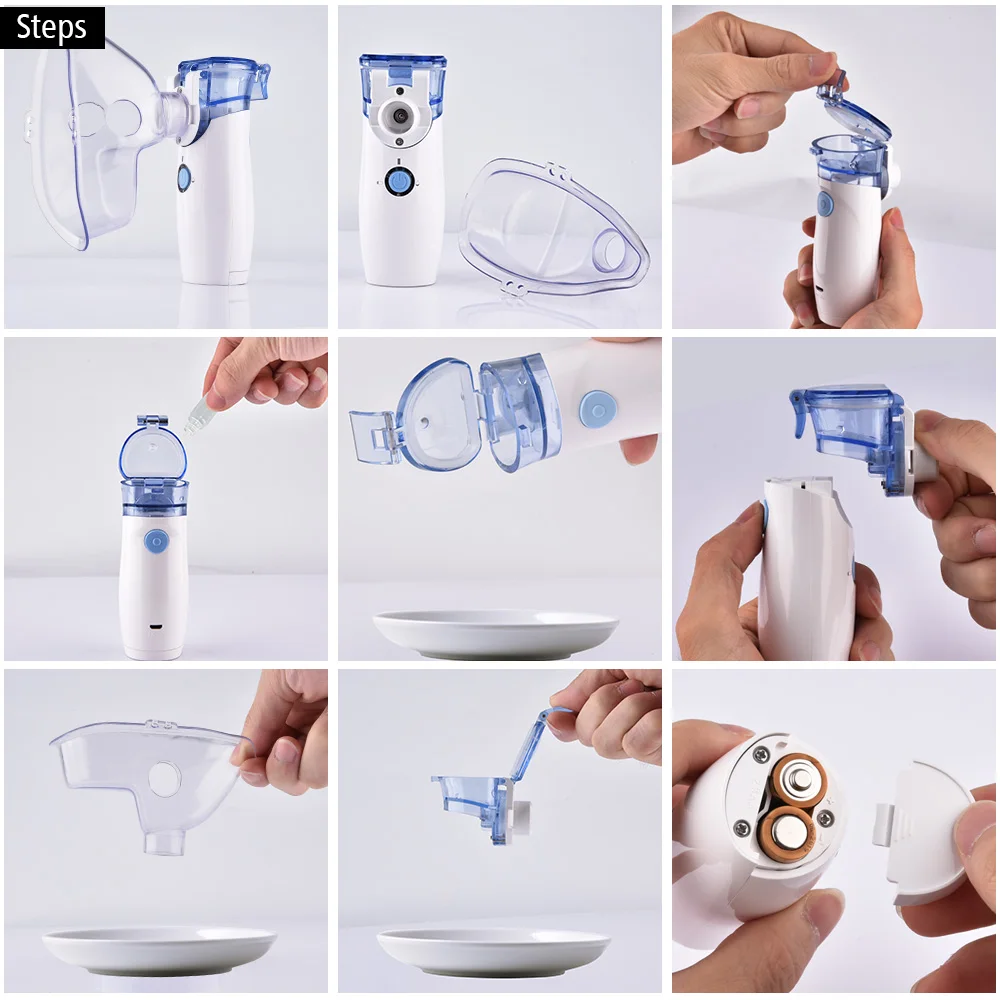  Health Care Atomizer Respirator Humidifier Adult Kid Inhaler Nebulizer Portable Household Mini Hand