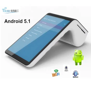 

Android 7.0 handheld pos terminal TS-7003 all in one system with NFC card reader/printer/dual screen