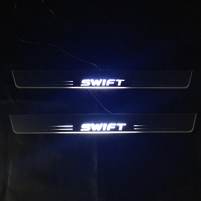 SNCN светодиодный автомобиль накладка педаль порога путь перемещение Добро пожаловать светильник для Suzuki Swift аксессуары
