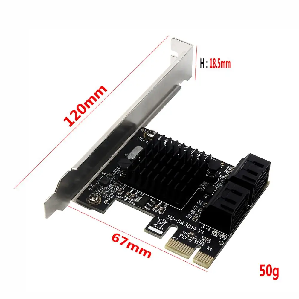 4 портовая карта расширения SATA 3 0 на PCIe PCI express e адаптер конвертер для hdd SSD IPFS