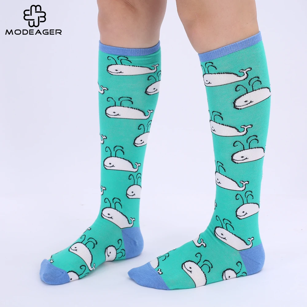 Modeager мода мультфильм милый хлопок длинные для женщин Гольфы Harajuku забавные CosplaySocks