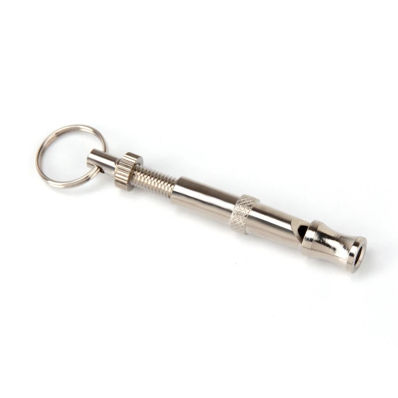 

Pet Toys Dog Training Whistle Ultrasonic Flute Silver Stainless Steel Whistle Delicate Sound Toy Keychain Dog Accessories PT0059