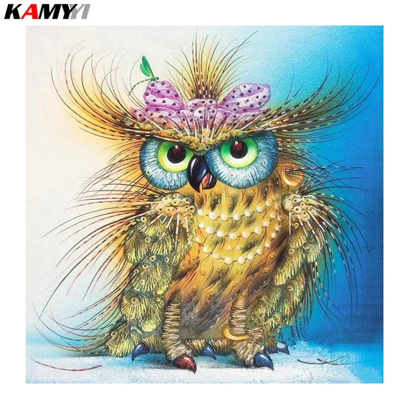 

Needlework 3D DIY Diamond Painting Cross Stitch Owl Diamond Embroidery Pattern Pictures Beadwork Kits Wall Stickers