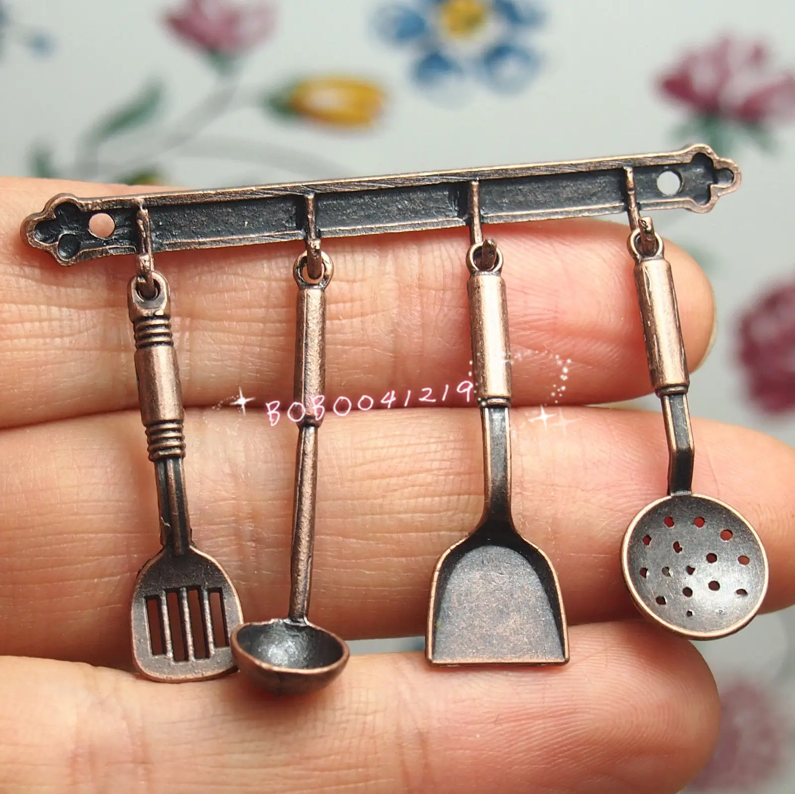 5PCS//SET 1//12 Dollhouse Cooking Hanging Utensils Tool For Dollhouse Toys