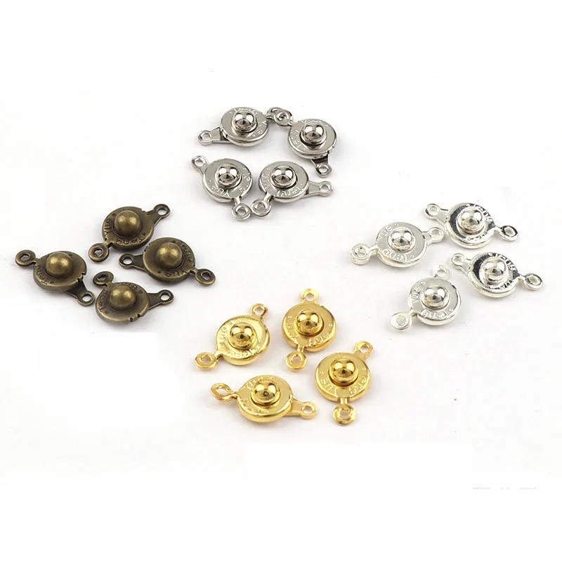

20pcs Metal Button Pearl Snap Buckle Fastener Clasp Connector for Chain Bracelet Necklace Making DIY Jewelry Finding Supplier