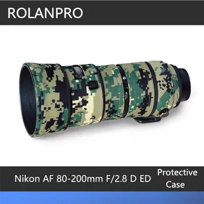 ROLANPRO объектив камеры Пальто Камуфляж для Nikon AF 80-200 мм f/2.8D ED Объектив Камуфляж Защитная крышка пистолеты одежда