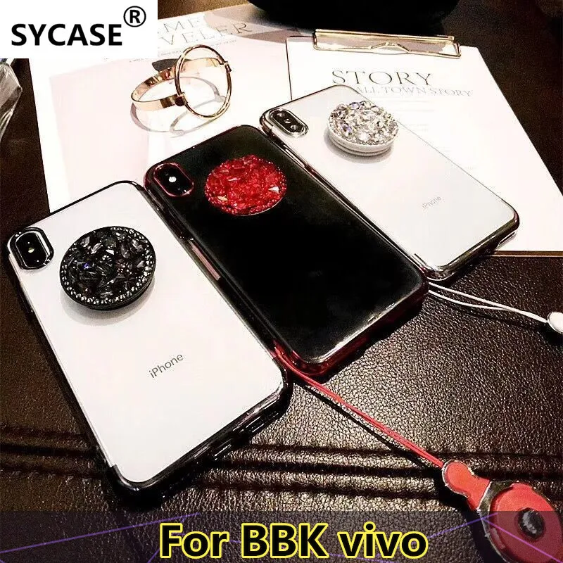 Sycase подставка с бриллиантами покрытие ТПУ phonecase для VIVO X7 X9 S X20 X21 Nex UD X23 V5 Lite V7 плюс V9