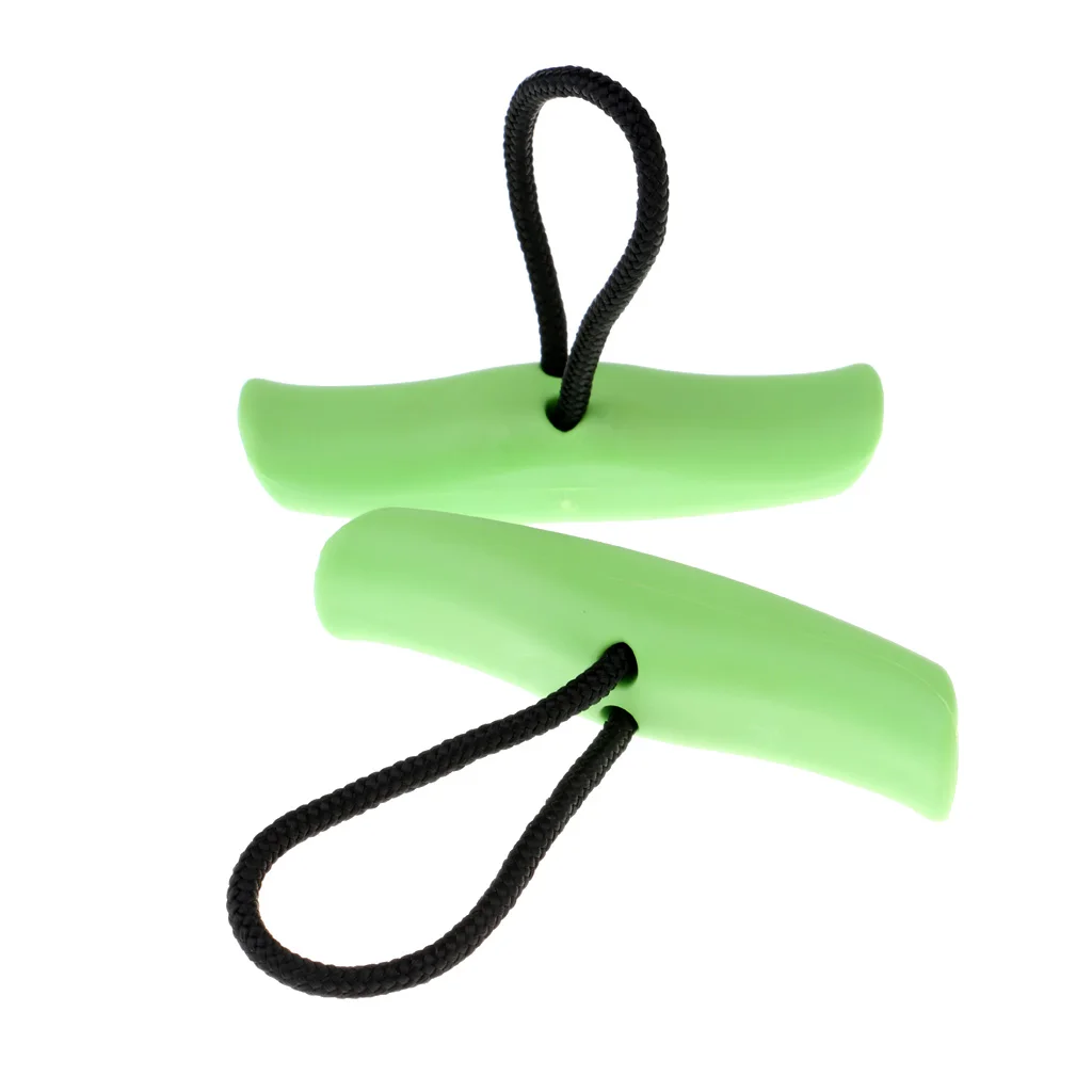prettyia 2pcs Durable Kayak Carry Grip Handle Pull Handle with Braided Cord 