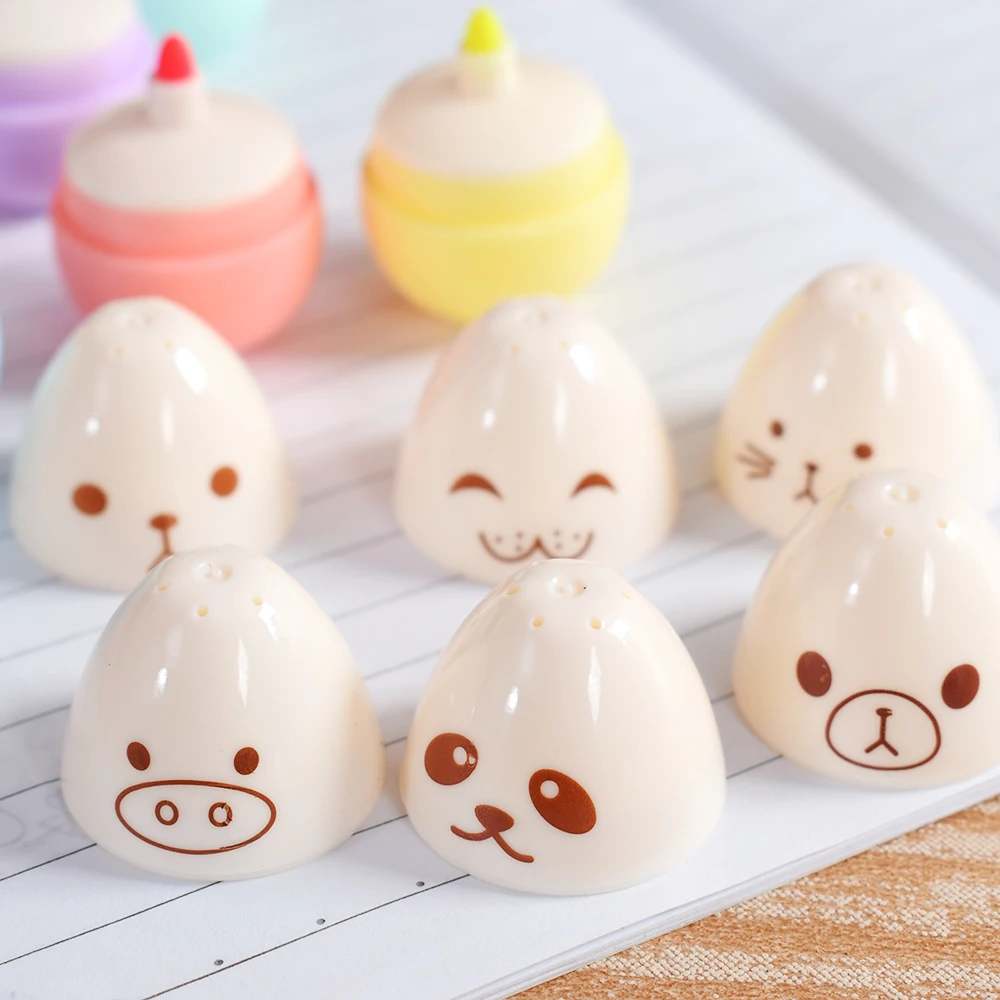 6 шт./лот мини маркер smile egg кавайные ручки канцелярский материал escolar papelaria