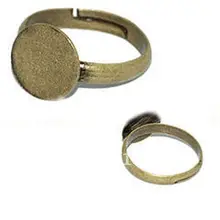 1000 шт./лот с 10 мм накладка из античной бронзы Латунь Тон кольцо основа пустой оправа Ювелирная фурнитура Аксессуары