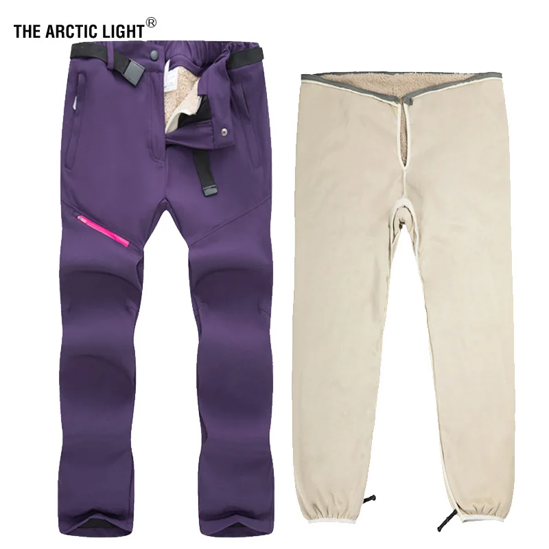 

THE ARCTIC LIGHT Women Winter Fleece 2 Pieces Ski Pants Outdoor Removable Windproof Trousers Hiking Trekking Climbing Skiing