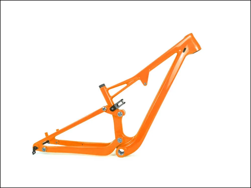 Cheap Spcycle 29er Full Suspension Bicycle Frame T1000 Full Carbon MTB Mountain Bike Suspension Frame 142*12 Thru Axle 165*38mm Travel 1
