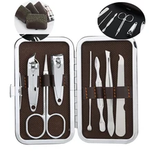 7 шт./компл. для женщин из нержавеющей стали машинка для стрижки ногтей ремонт профессиональные ножницы пинцет ногти искусство маникюр педикюр набор инструментов