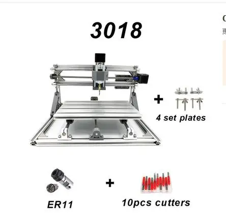 CNC3018 withER11, diy мини ЧПУ гравировальный станок, лазерная гравировка, Pcb ПВХ фрезерный станок, деревообрабатывающий станок, cnc 3018, лучшие передовые игрушки - Цвет: 3018