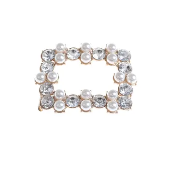 

1Pcs Crystal Rhinestones Charm Faux Pearl Shoe Clips Bridal Shoes Rhinestone Clip Buckle Decorative Shoe Charms Accessories