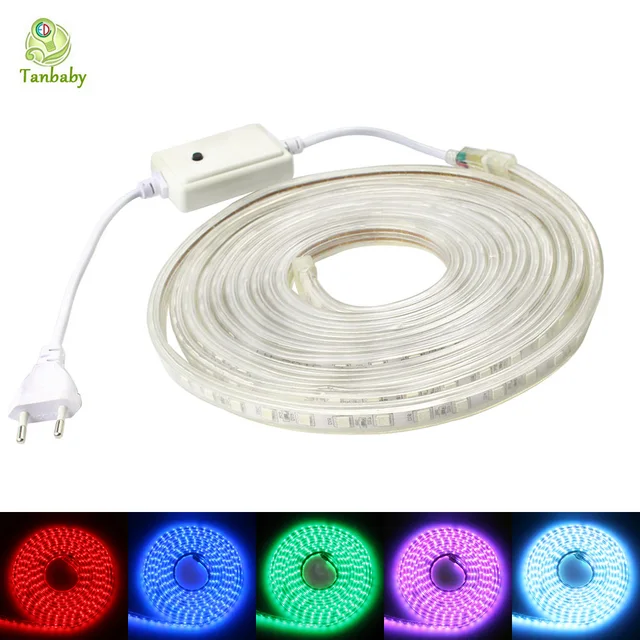 Tanbaby rgb led strip 220 v waterdichte 5050 verlichting strips met ... Tanbaby rgb led strip 220 v waterdichte 5050 verlichting strips met ...
