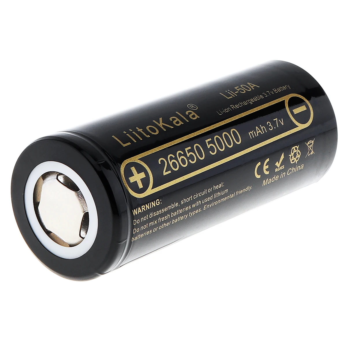 Liitokala 3,7 V 26650 5000mAh литий-ионная аккумуляторная батарея+ портативная батарея посылка коробка+ один слот USB Смарт зарядное устройство