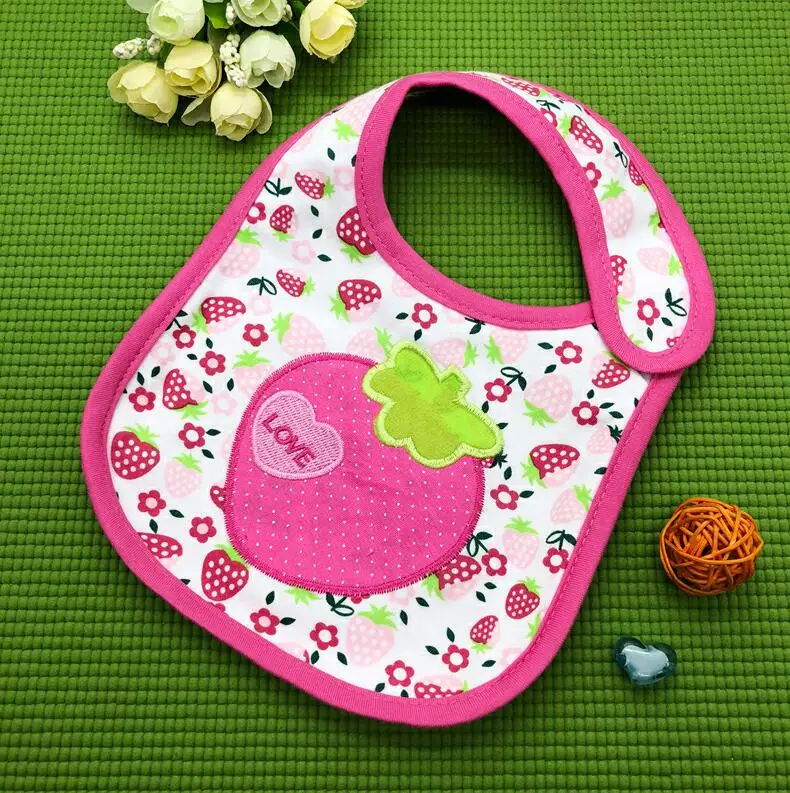 Bebe Bibs Baberos Babador Bavoir водонепроницаемый милый мультфильм вышивка печать дети мультфильм отрыжка ткань 6-24 месяцев DS19 - Цвет: P