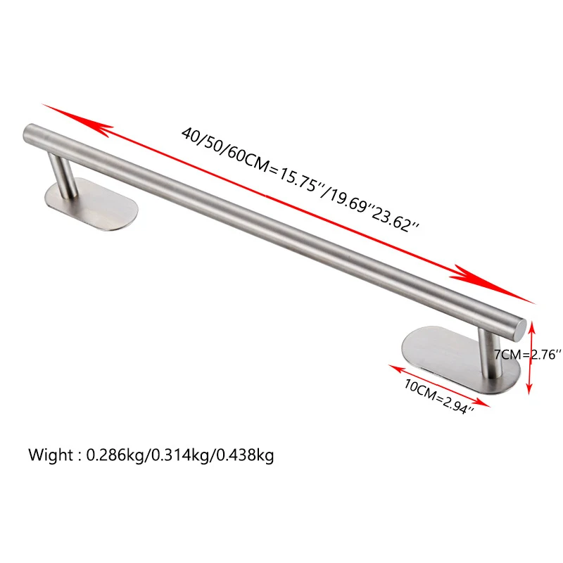 Настенный держатель для полотенец из нержавеющей стали для ванной комнаты, вешалка для полотенец, самоклеящаяся вешалка для ванной комнаты
