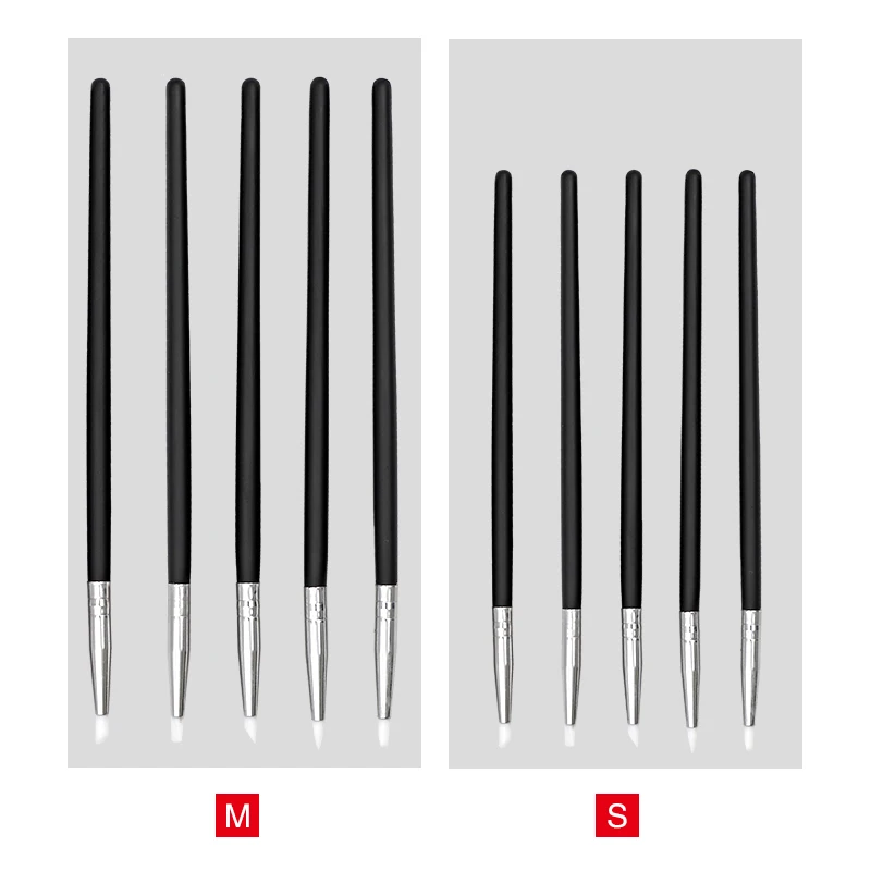 5pcs Dentist Teeth Whitening Dental Teeth Silicone Shaping Pen Cement Porcelain Small Medium Sculpture Carving Tools