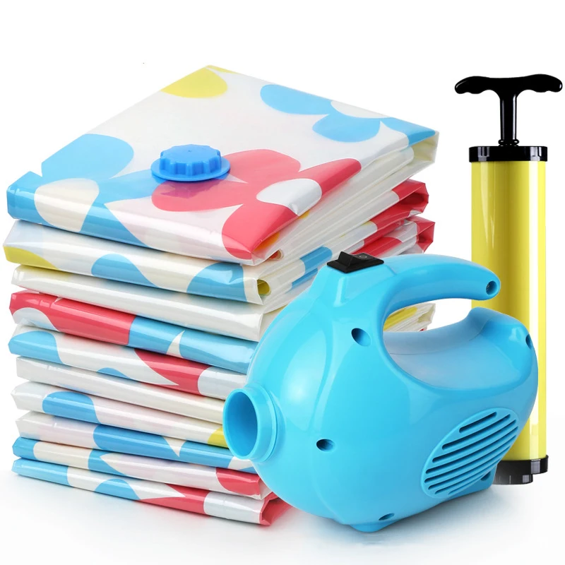 فراغ ضغط حقيبة التخزين s للملابس البلاستيك فراغ التعبئة السفر الفضاء التوقف حقيبة للأمتعة حقيبة التخزين منظم منزلي