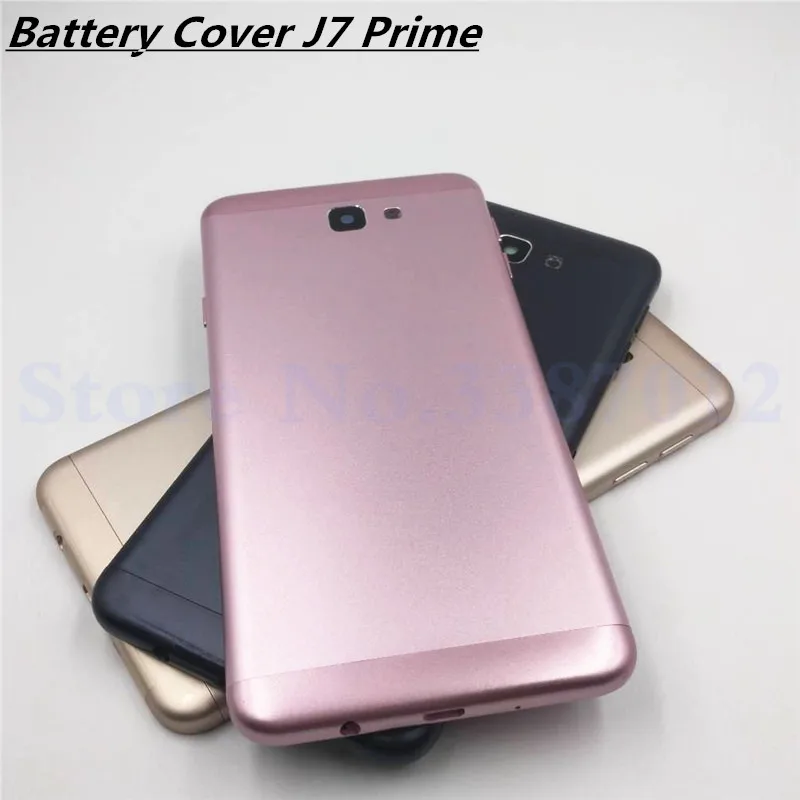 

Battery Back Cover For Samsung Galaxy J7 Prime ON7 2016 G6100 Metal Back Housing Cover Battery Cover With Camera Lens