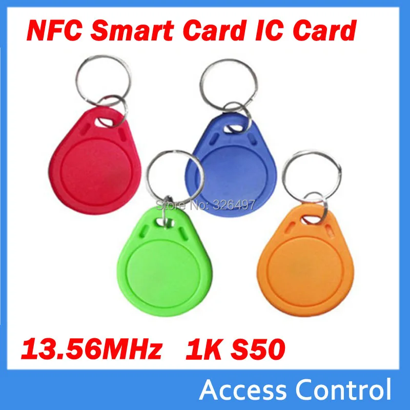 10pcs 13.56MHz IC Key Chain FOB Read Write Tag for Security Door Access Reader