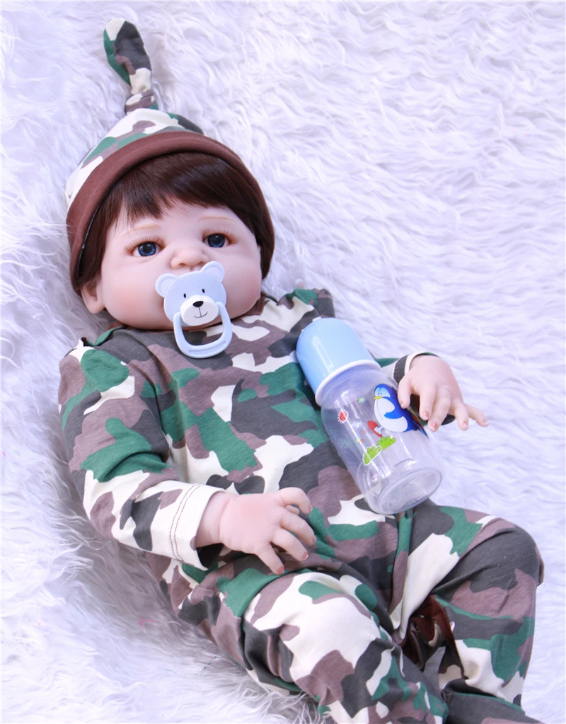 

DOLLMAI Handsome menino doll lifelike bebe reborn babies silicone dolls toys for children xmas gift 57cm lol bonecas for girls