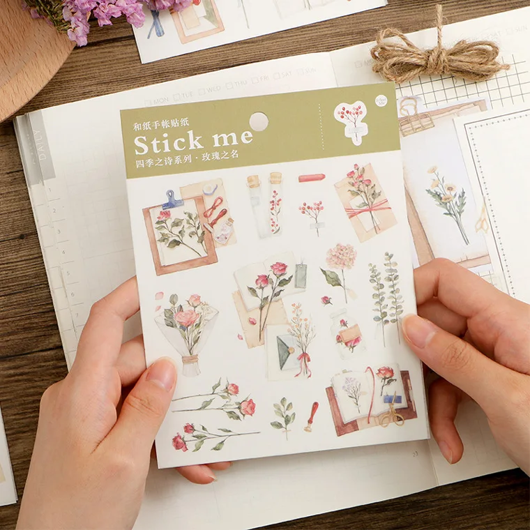 

Poetry Of Four Seasons Decorative Stationery Stickers Scrapbooking DIY Diary Album Stick Label