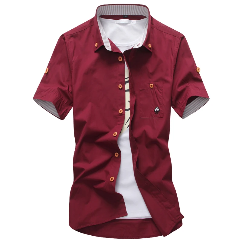 Hot Sale Casual Men Shirts Quality Solid 2016 Unique Design Dress Shirt ...