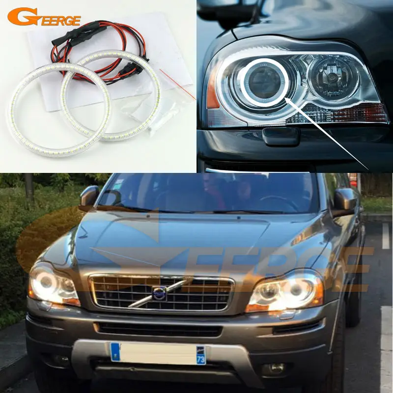 Для Вольво XC90 2010 2011 2012 2013 с Ксеноновые фары отлично Ангел глаз Ультра яркое освещение Сид SMD глаза Ангела комплект Для Вольво XC90 2010 2011 2012 2013 с Ксеноновые фары отлично Ангел глаз Ультра яркое освещение Сид SMD глаза Ангела комплект