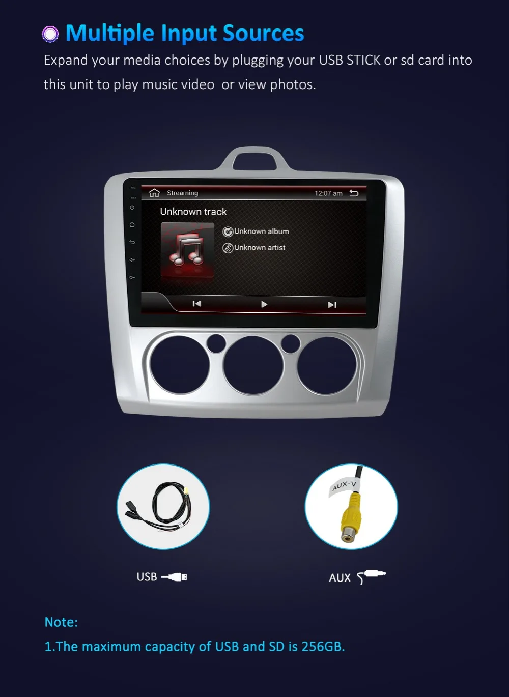 Sale Bosion 4/8 core 2 din For Ford Focus 2009 Android 8/9 Autoradio Car Multimedia Player GPS Navigation Head Unit with wifi BT USB 5