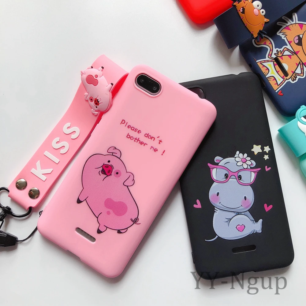 Красный mi GO чехол s on для Xiao mi Redm 6A чехол Kawaii Ремешок силиконовый для etui Xiao mi Redm 6A 5A 4X Xio mi A1 A2 чехол для телефона